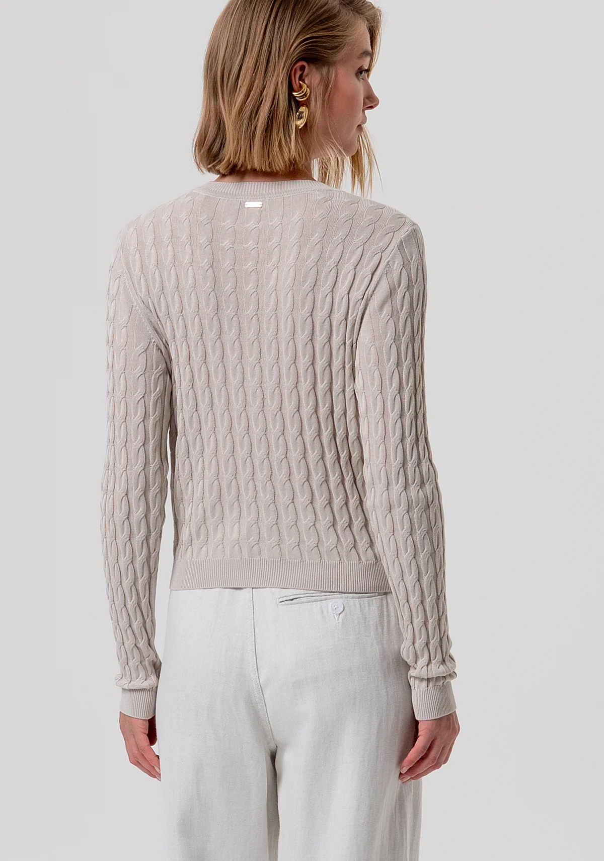 V-NECKLINE CARDIGAN SAND