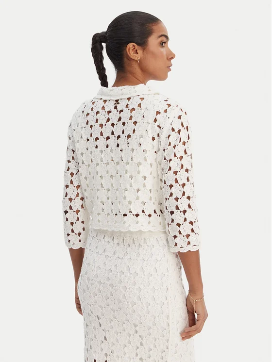 Polo Fracomina 3/4 SLEEVES CARDIGAN CREAM