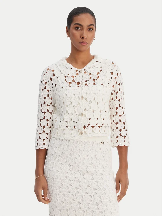 Polo Fracomina 3/4 SLEEVES CARDIGAN CREAM