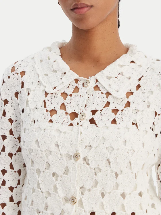 Polo Fracomina 3/4 SLEEVES CARDIGAN CREAM