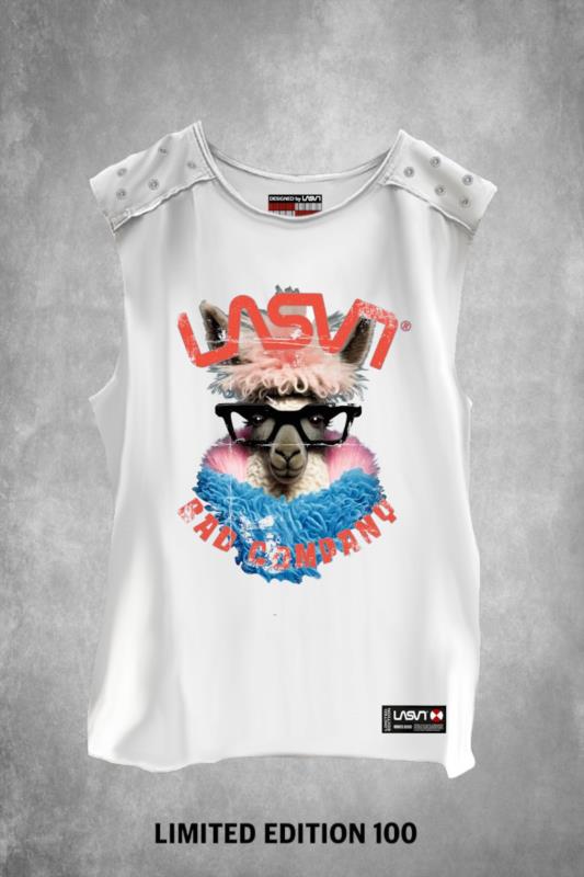 Camiseta de mujer LaSaL BAD PINK blanco