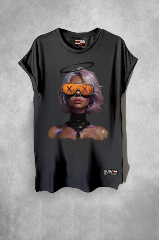 Camiseta de mujer LaSaL BAD ORANGE negro