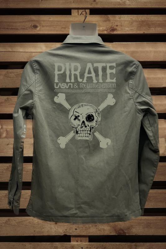 SOBRECAMISA DE HOMBRE LASAL SKULL CAMUFLAJE OSCURO