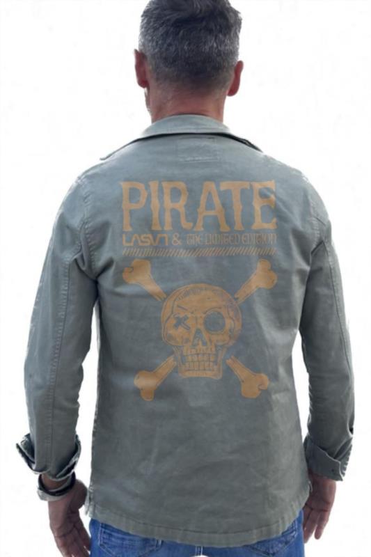 SOBRECAMISA DE HOMBRE LASAL SKULL CAMUFLAJE OSCURO