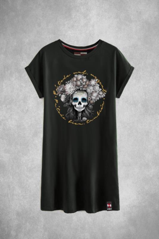 VESTIDO DE MUJER LASAL GLORY MIDI NEGRO