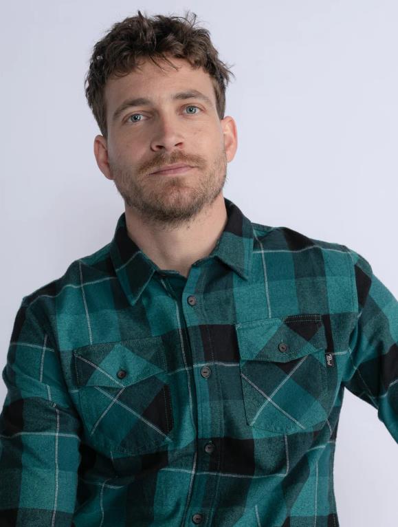 CAMISA PARA HOMBRE PETROL CHECKED SHIRT LISBON