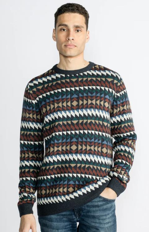 JERSEY PARA HOMBRE PETROL ALL-OVER PRINT PULLOVER SPARTA