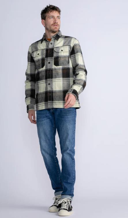 CAMISA PARA HOMBRE PETROL CHECKED SHIRT STREATOR