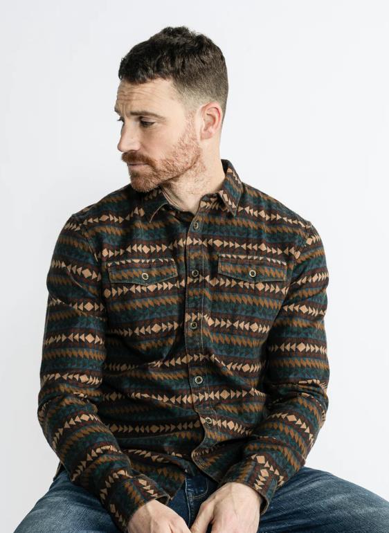 CAMISA PARA HOMBRE PETROL CHECKED SHIRT STREATOR