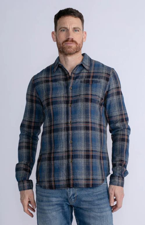 CAMISA PARA HOMBRE PETROL CHECKED SHIRT LINCOLN