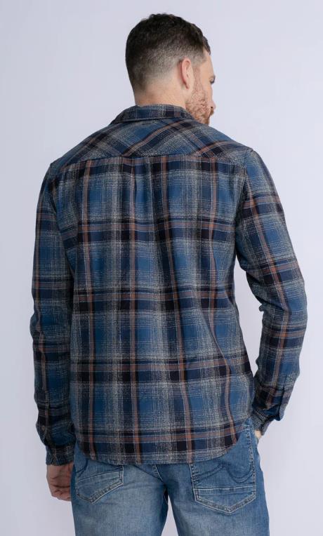 CAMISA PARA HOMBRE PETROL CHECKED SHIRT LINCOLN