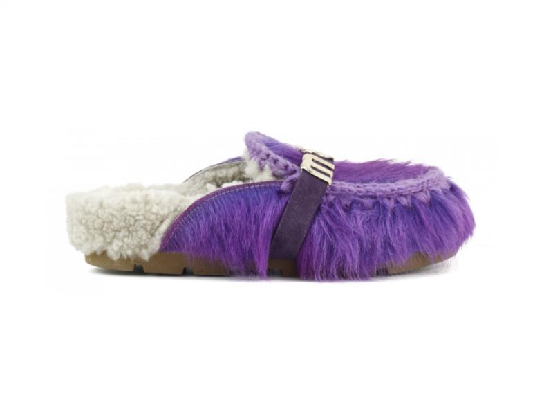 Zueco Mujer Mou Winter Bio Lg Hair Pony&Logo Purple