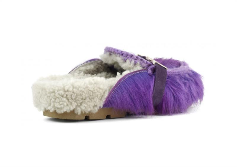 Zueco Mujer Mou Winter Bio Lg Hair Pony&Logo Purple