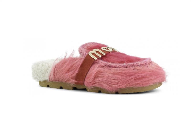 Zueco Mujer Mou Winter Bio Lg Hair Pony&Logo Fuxia