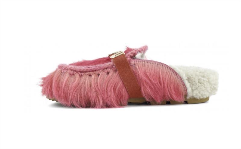 Zueco Mujer Mou Winter Bio Lg Hair Pony&Logo Fuxia