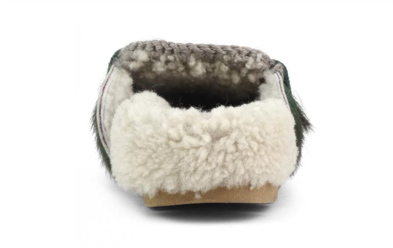 Zueco Mujer Mou Winter Bio Lg Hair Pony&Logo Green