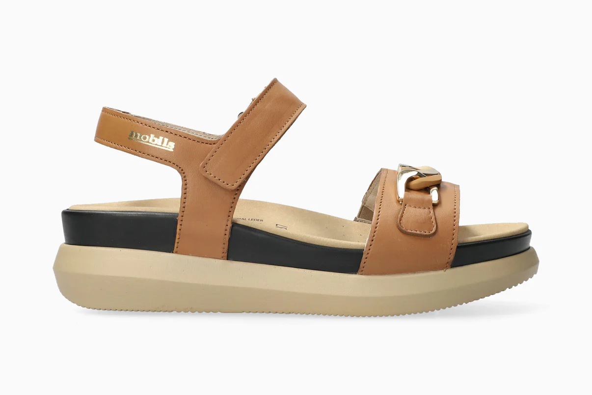 SANDALIA PARA MUJER MEPHISTO FLAVY SILK BRANDY