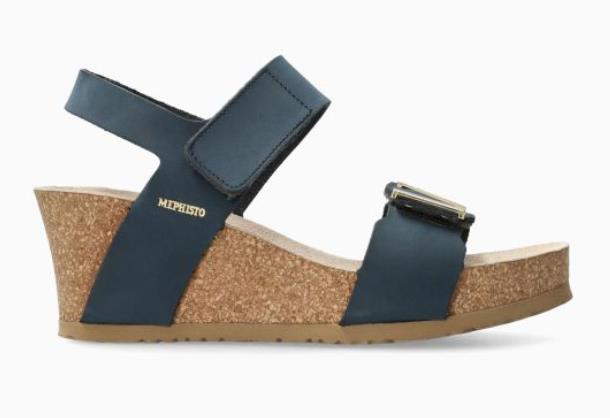 Sandalias con arco de corcho azul oscuro LEONORE MEPHISTO