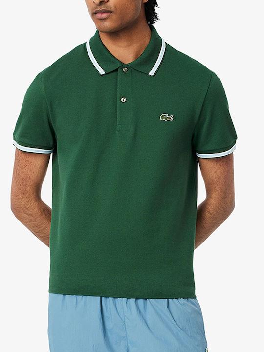 Polo de corte regular con ribetes decorativos LACOSTE verde