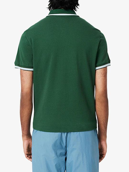 Polo de corte regular con ribetes decorativos LACOSTE verde