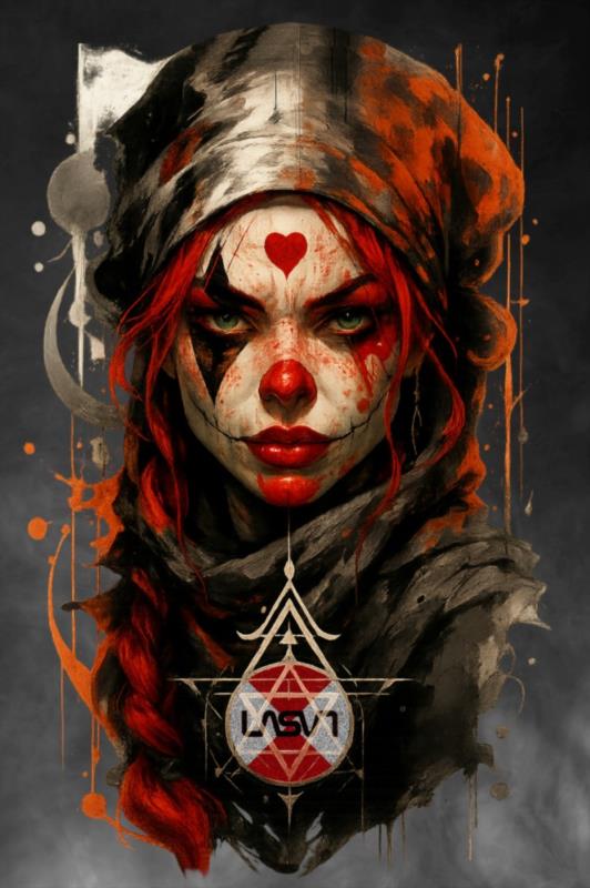 Camiseta de mujer LaSaL CORAZONES gris oscuro