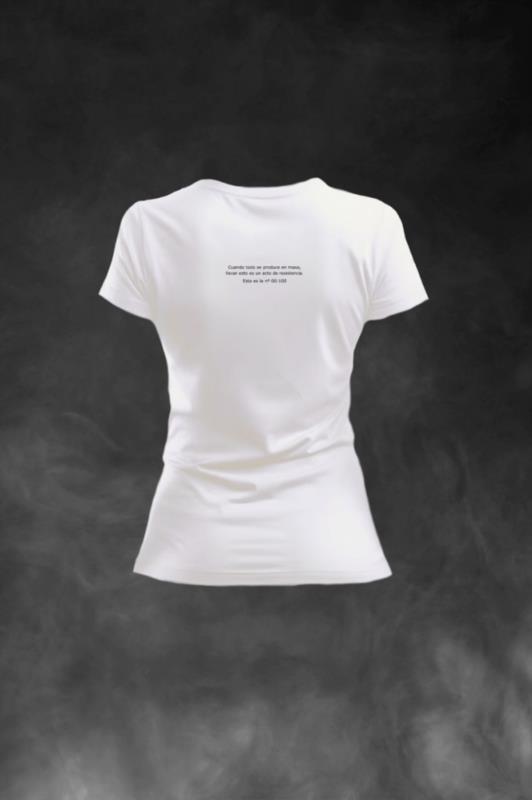 Camiseta de mujer LaSaL FLOWERS blanco