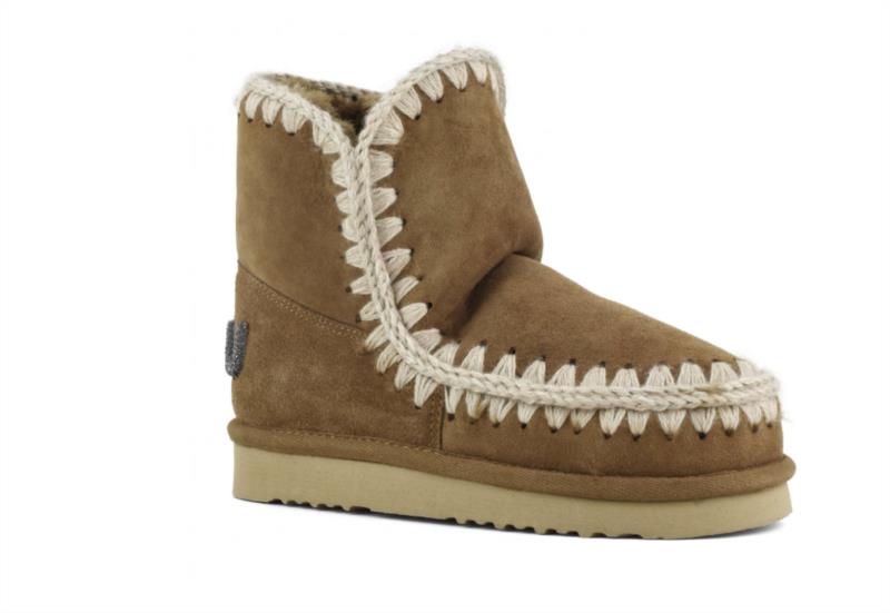 BOTA PARA MUJER MOU ESKIMO 18 GLITTER LOGO COGNAC