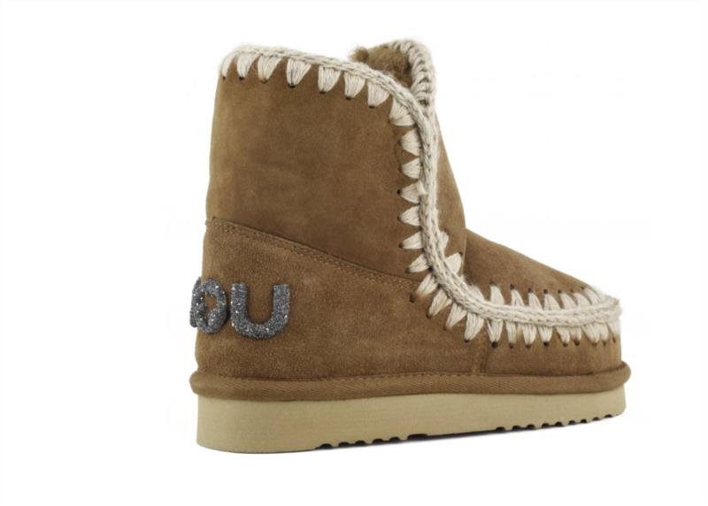 BOTA PARA MUJER MOU ESKIMO 18 GLITTER LOGO COGNAC