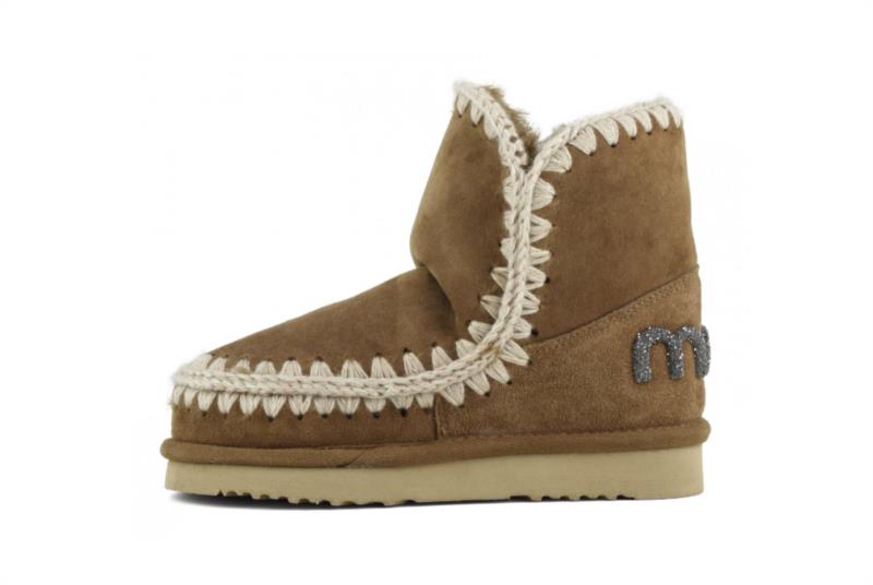 BOTA PARA MUJER MOU ESKIMO 18 GLITTER LOGO COGNAC