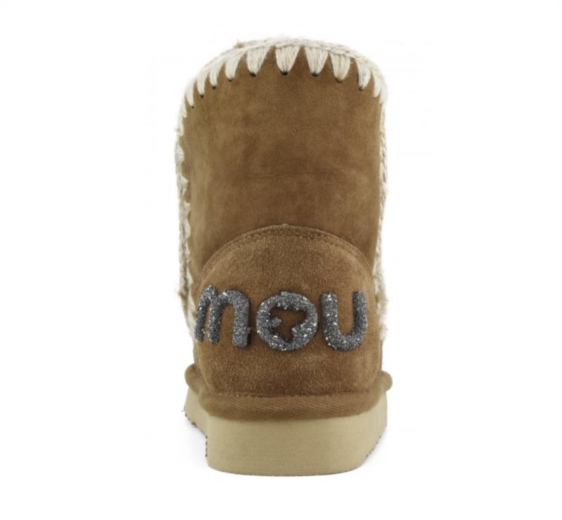 BOTA PARA MUJER MOU ESKIMO 18 GLITTER LOGO COGNAC