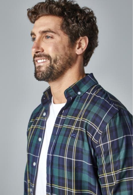 CAMISA CUADROS ALTONADOC AZUL Y VERDE