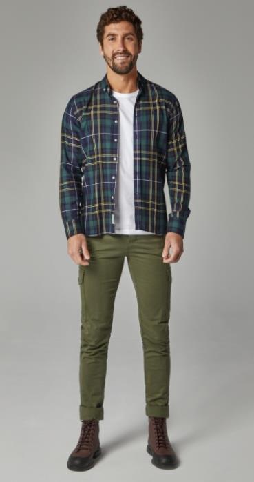 CAMISA CUADROS ALTONADOC AZUL Y VERDE