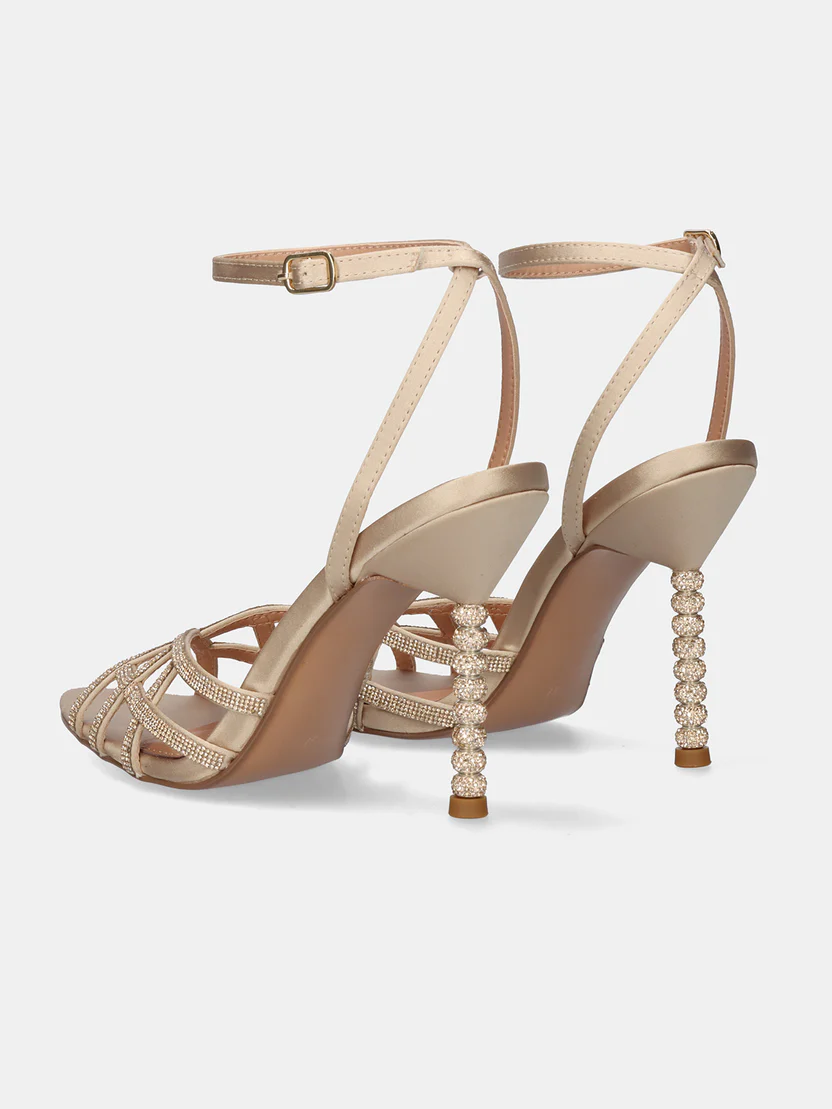 SANDALIA JOY-959 BEIG STRASS