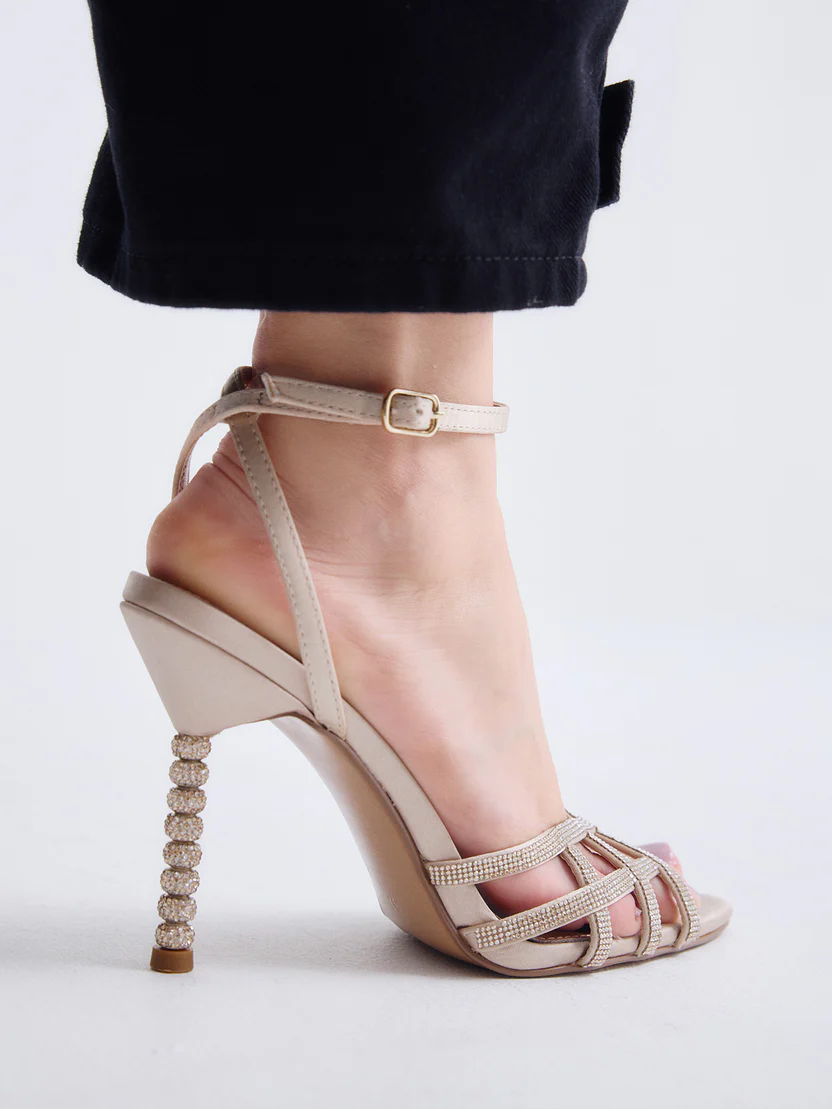 SANDALIA JOY-959 BEIG STRASS