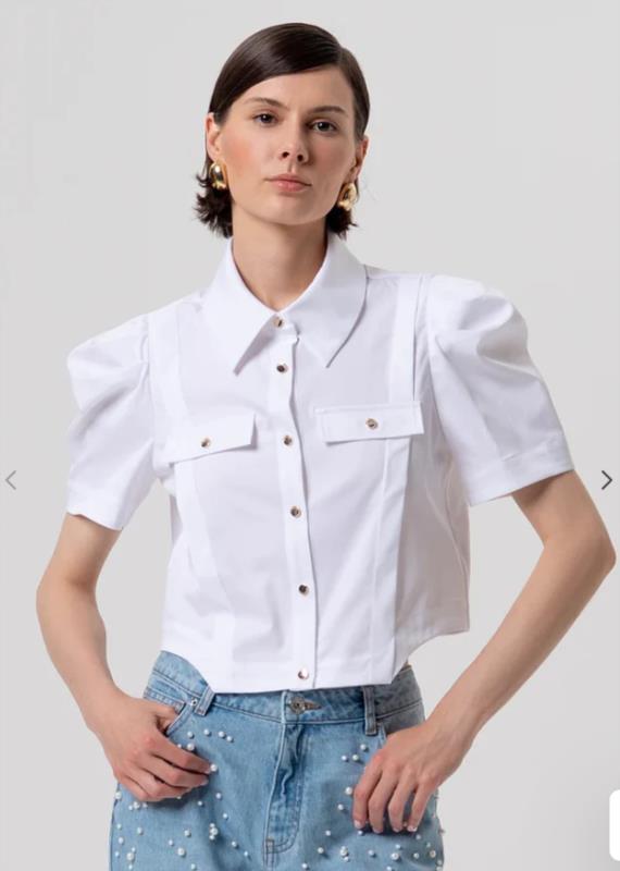 Camisa Fracomina Cropped White