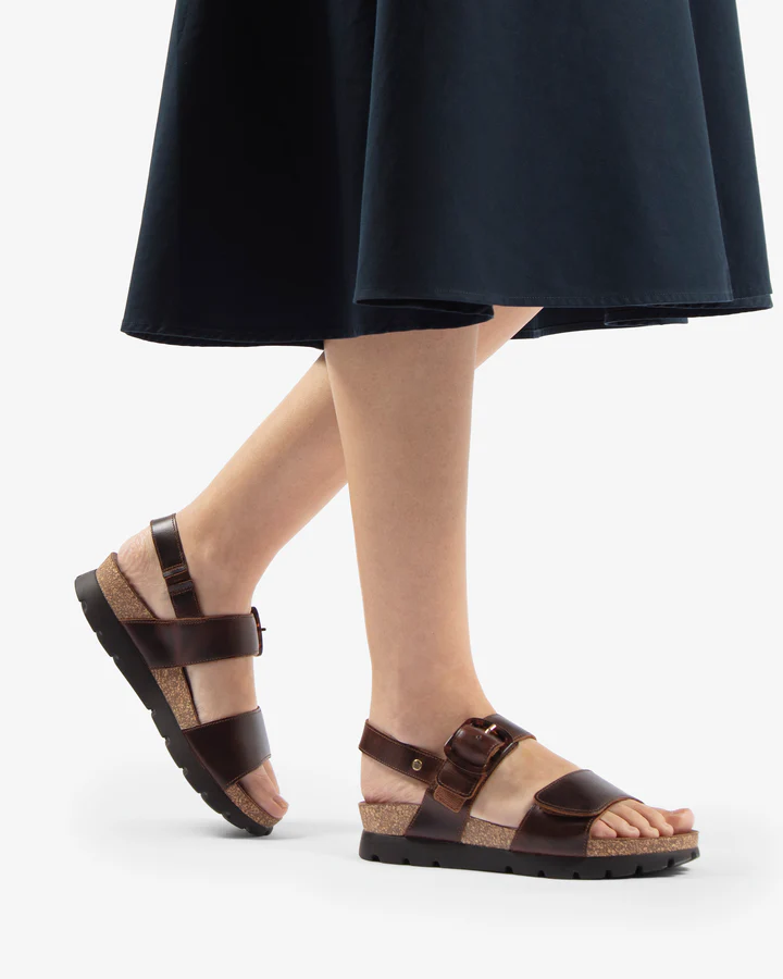 SANDALIA PARA MUJER PANAMA JACK SARA CLAY B1 CUERO