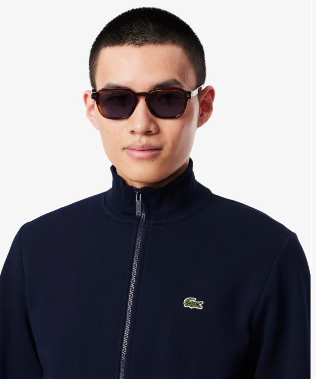 Sudadera LACOSTE de felpa de cuello alto y cremallera