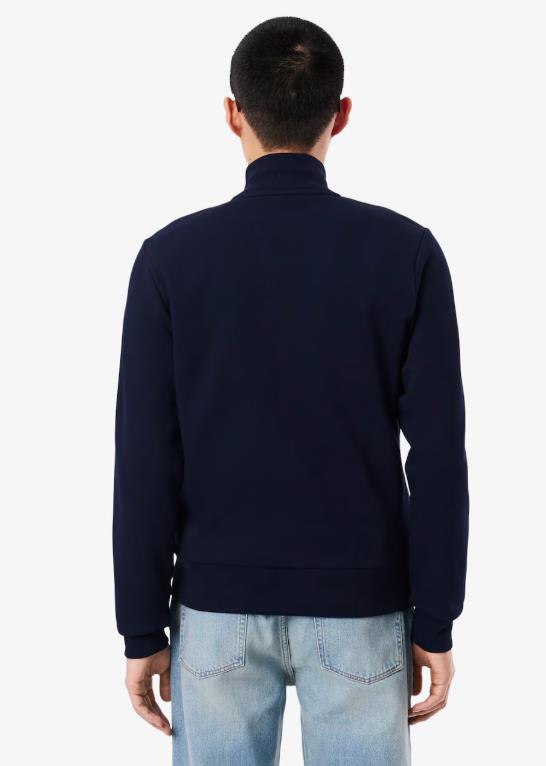 Sudadera LACOSTE de felpa de cuello alto y cremallera