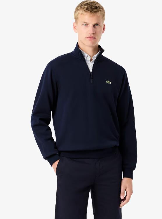Sudadera de felpa de cuello alto con cremallera NAVY