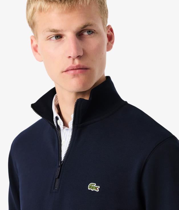 Sudadera de felpa de cuello alto con cremallera NAVY