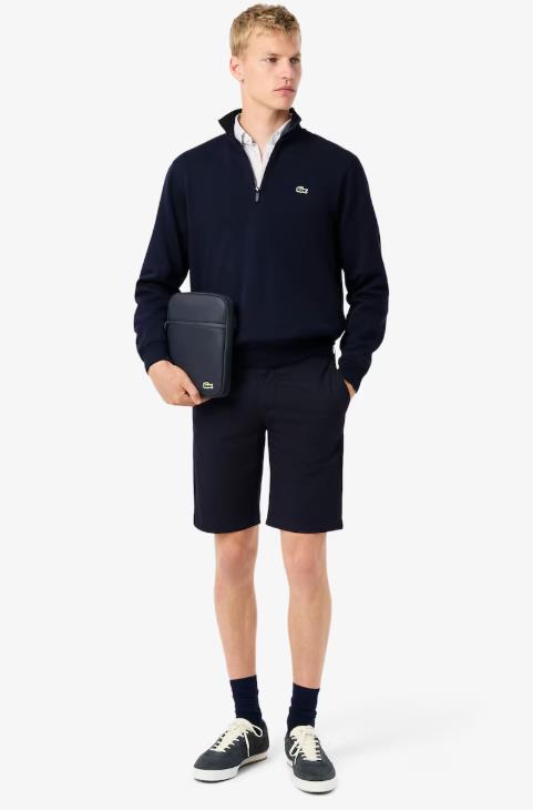 Sudadera de felpa de cuello alto con cremallera NAVY