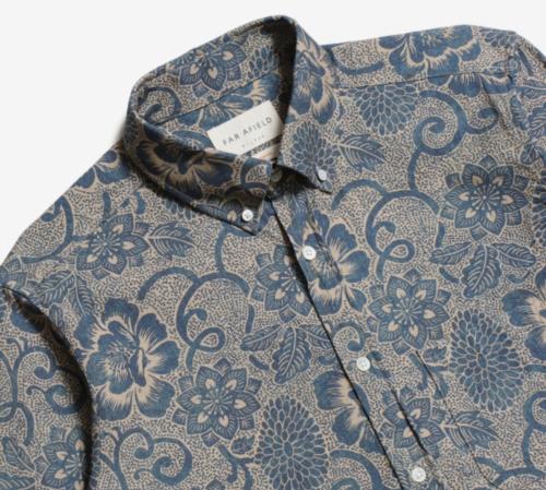 CAMISA PARA HOMBRE FAR AFIELD MOD BUTTON DOWN NAVY
