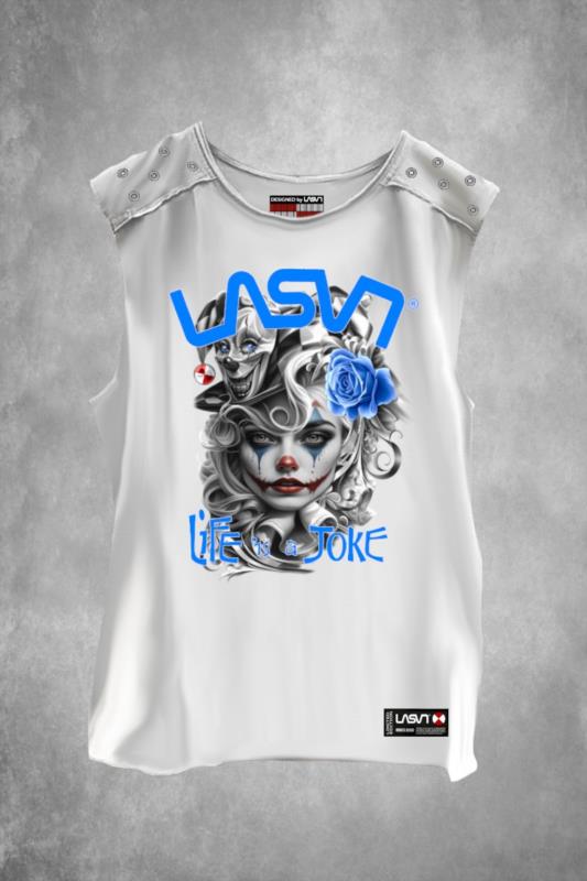 Camiseta de mujer LaSaL JOKE blanco 