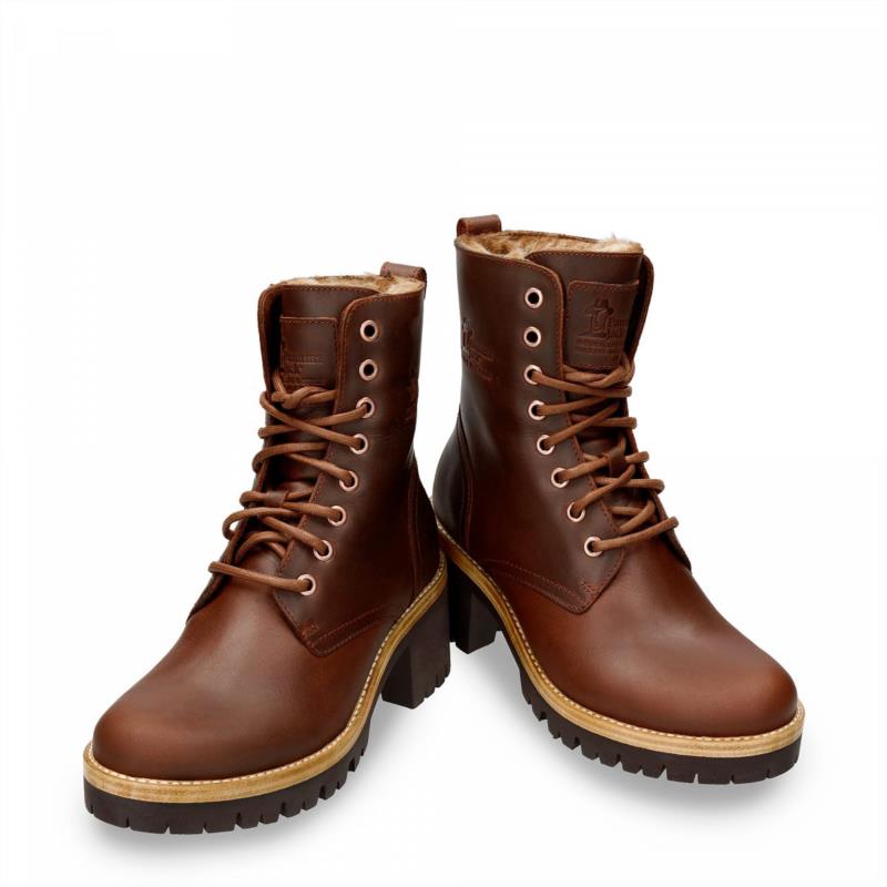 BOTA DE PIEL PANAMA JACK PARA MUJER CON FORRO INTERIOR DE PELO 