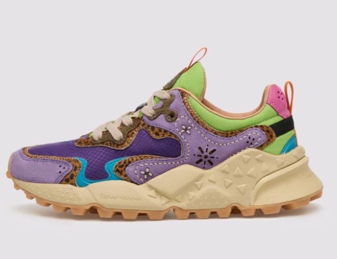 FLOWER MOUNTAIN WOMAN RULIS VIOLET-BROWN-GREEN