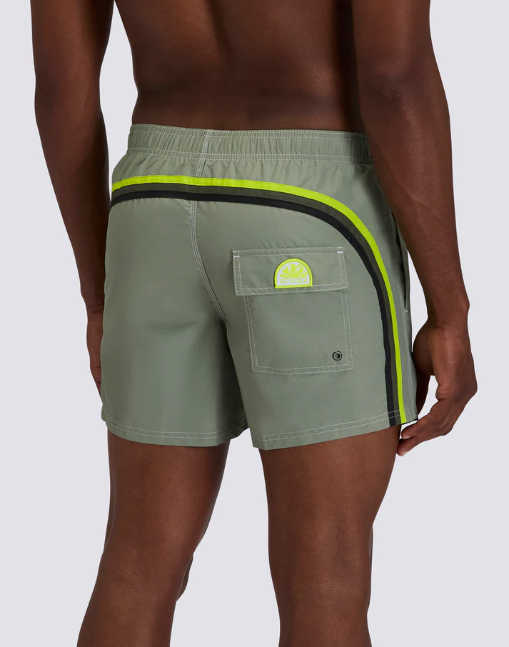 BAÑADOR CORTO CON CINTURA ELÁSTICA ICONIC TAFFETA LUNAR