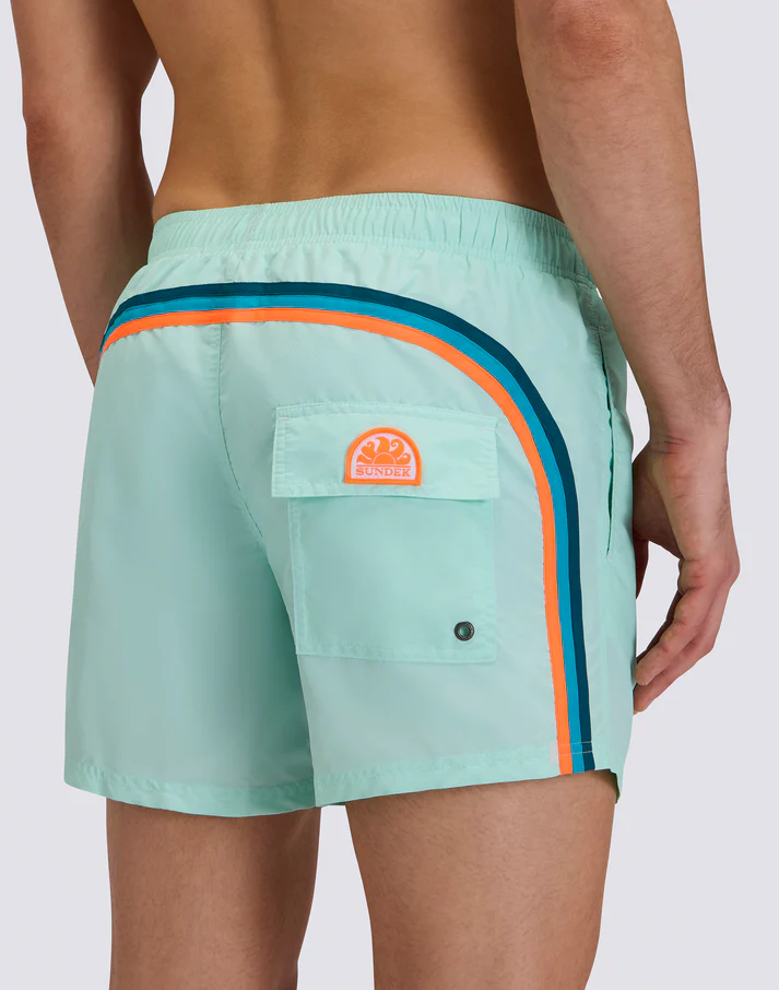 BAÑADOR CORTO CON CINTURA ELÁSTICA ICONIC TAFFETA ANTIGUA