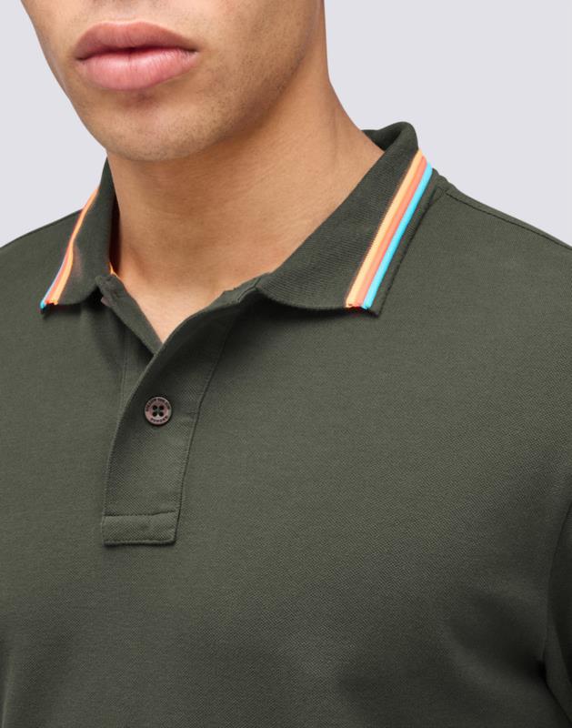 POLO BRICE DE ALGODÓN PIQUÉ CON DETALLES TRICOLOR PINE 01