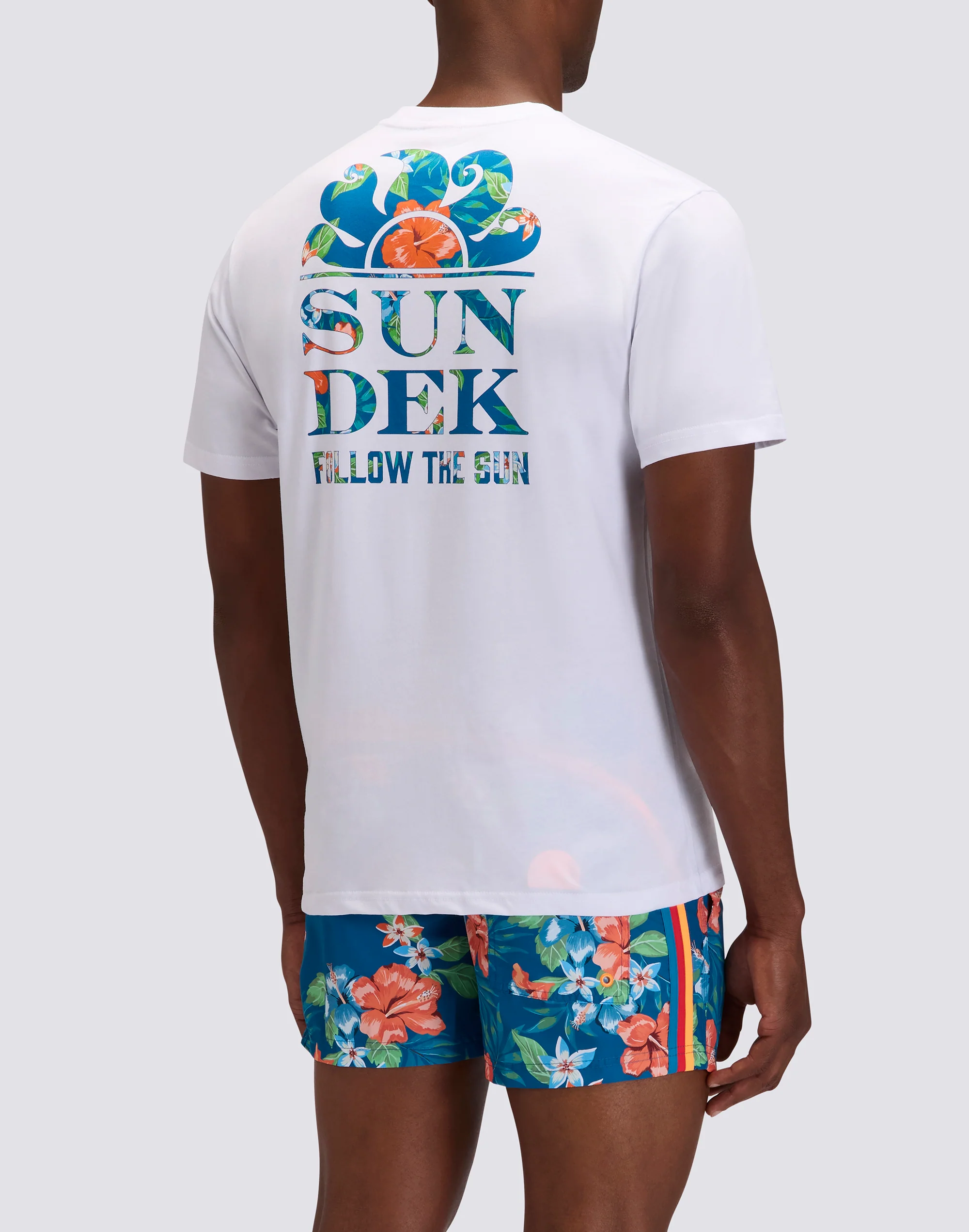 CAMISETA DE HOMBRE CON ESTAMPADO BLISS PRINT SUNDEK FOLLOW THE SUN WHITE