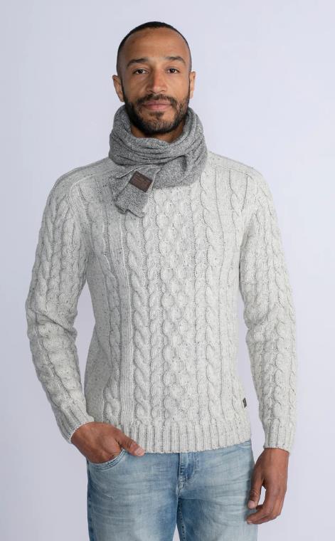 JERSEY PARA HOMBRE PETROL CABLE-KNIT PULLOVER GRAYSLAKE